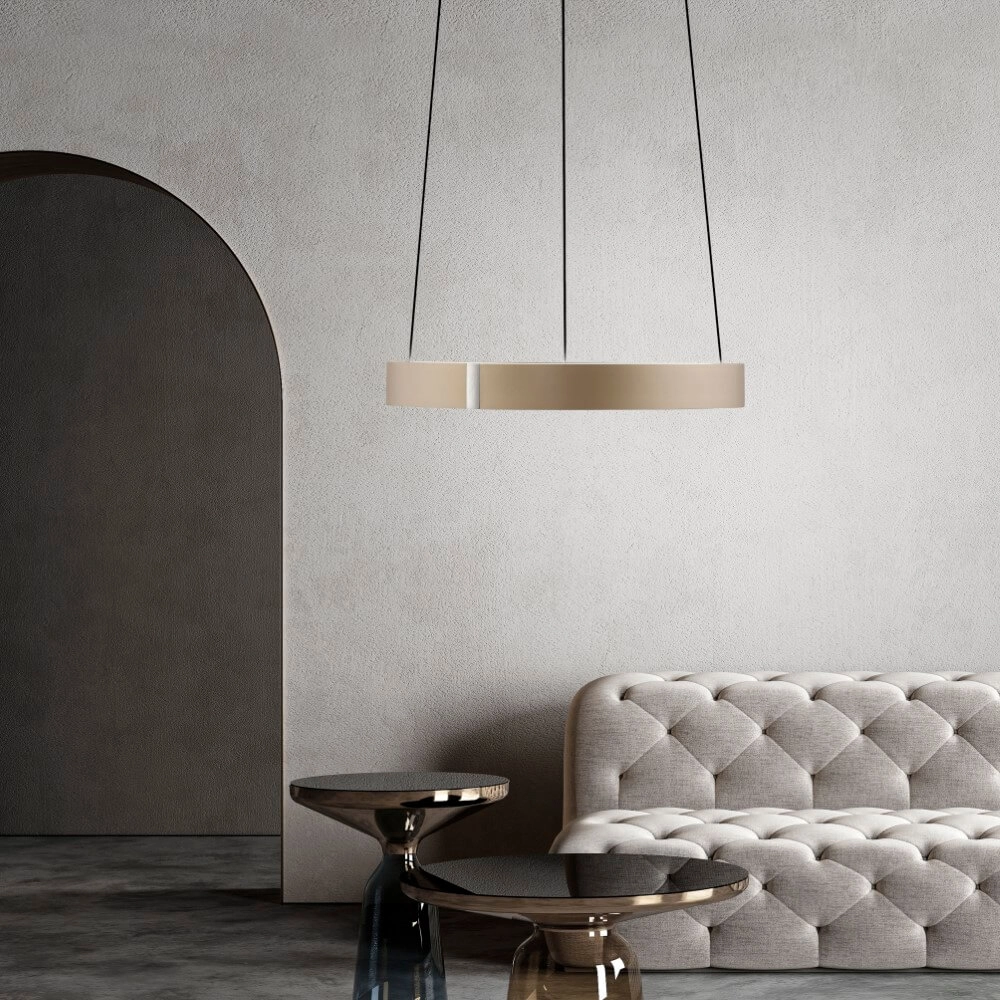 Round hanging lamp Pure E-Clipse bronze Ø 50cm Paul Neuhaus 4012248386408