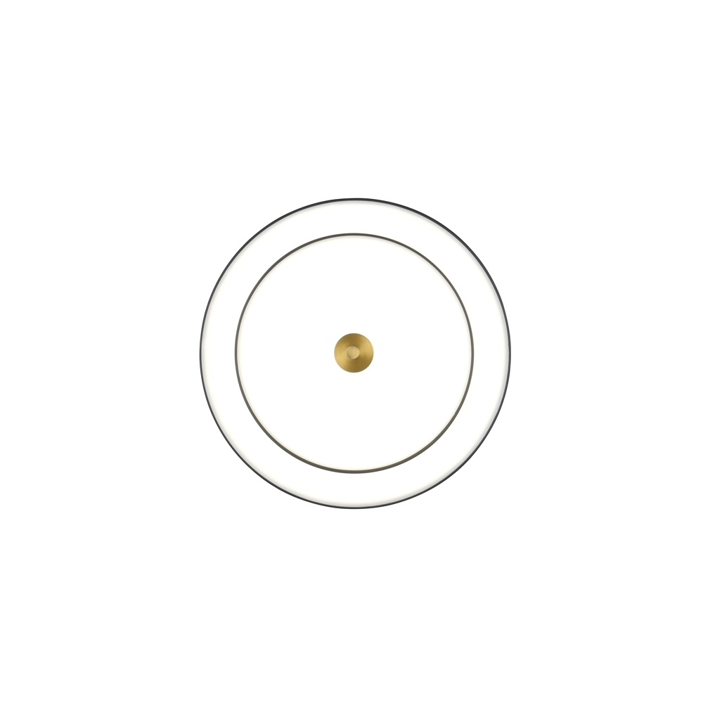 Modern ceiling lamp Keaton black with gold Ø 40cm Trio 4017807653687