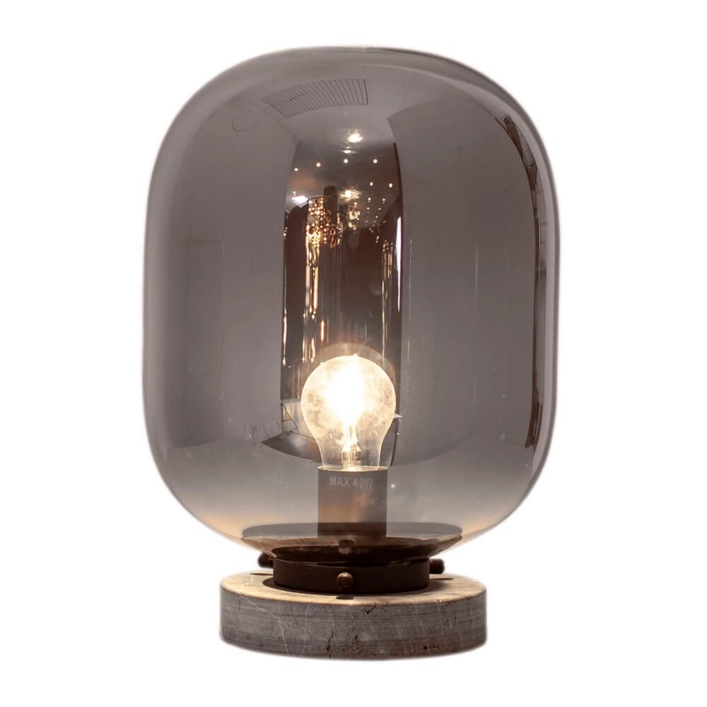 Table lamp Leola smoke glass