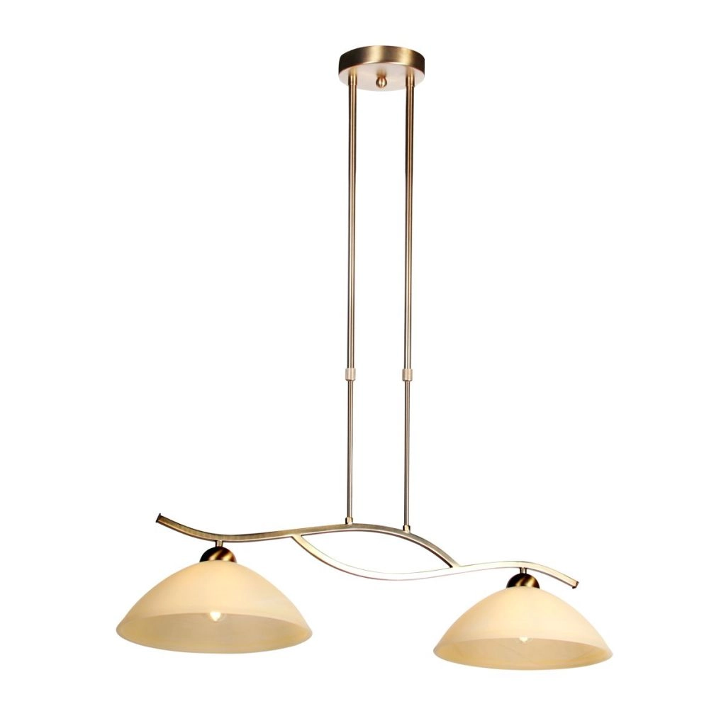 Classic pendant lamp Anthea 2-light bronze Steinhauer 8712746180206