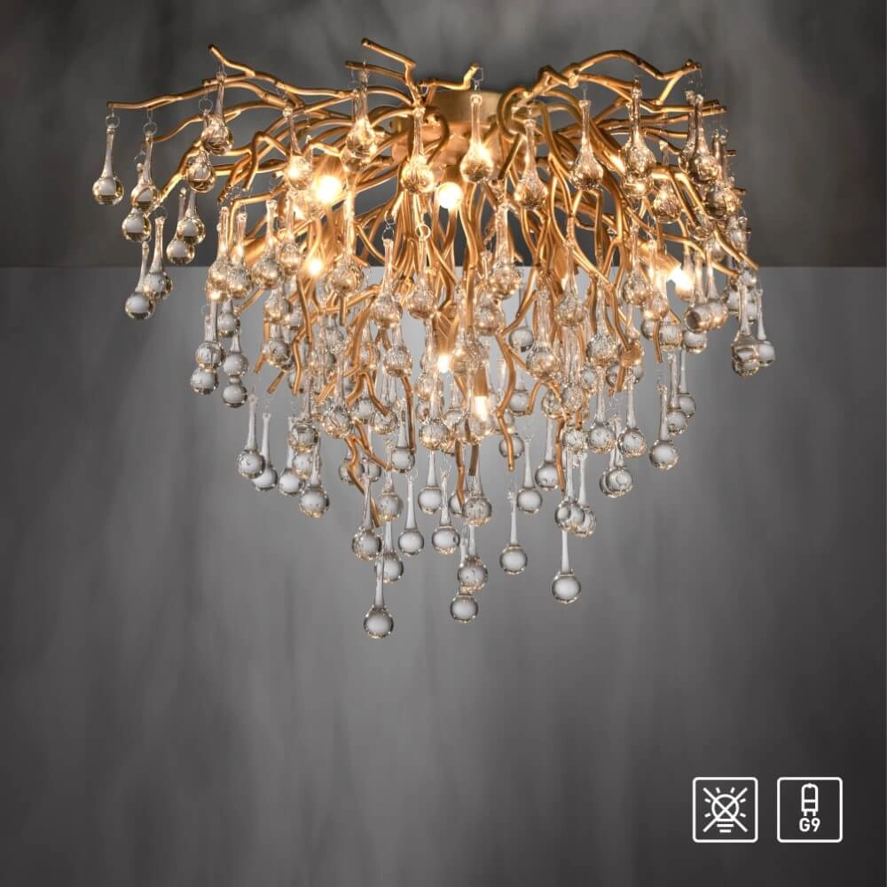 Chandelier Icicle brass 50cm Paul Neuhaus 4012248352083