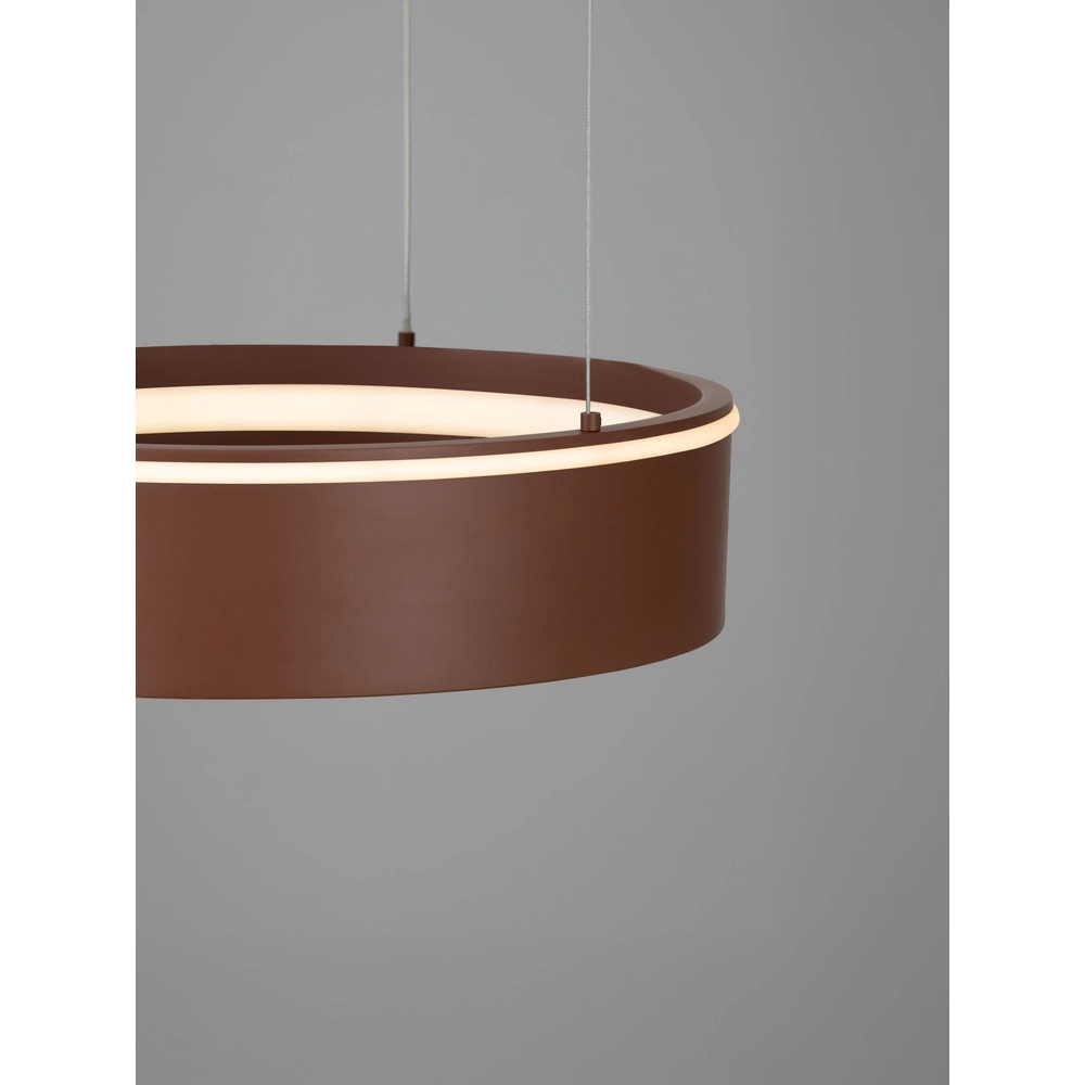 Modern pendant lamp Olivia brown Ø 40cm Lyora 5212017494238