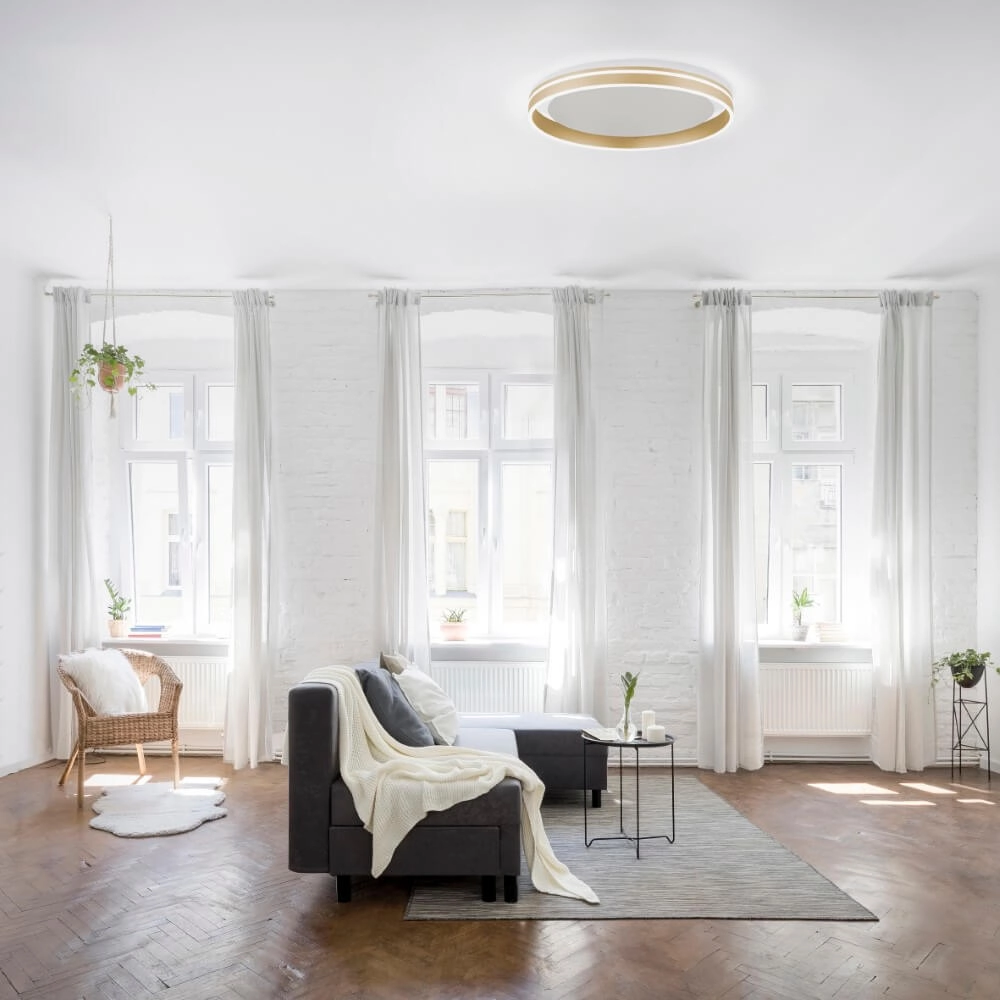 Ceiling lamp Q-Vito Ø 59cm brass Paul Neuhaus 4012248333884