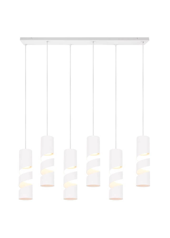 6-light tube pendant lamp Stream white Trio 4017807614015