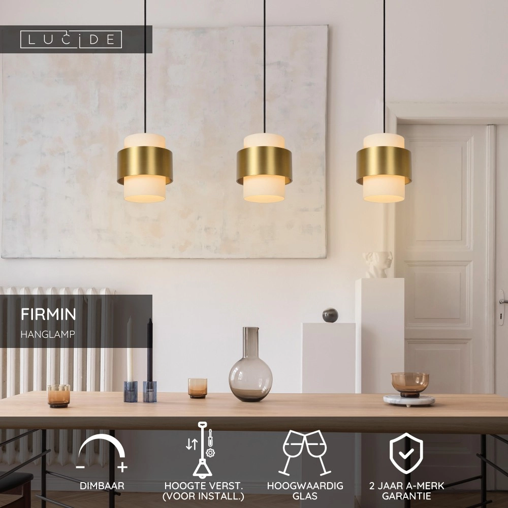 Modern pendant lamp Firmin 3-light Lucide 5411212451996