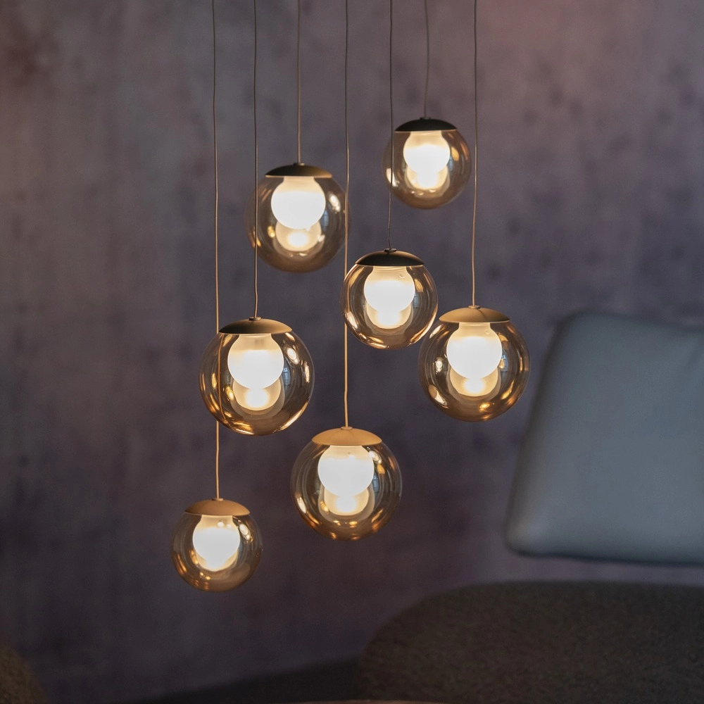 7-light pendant lamp Pure Popup Bronce Paul Neuhaus 4012248396681