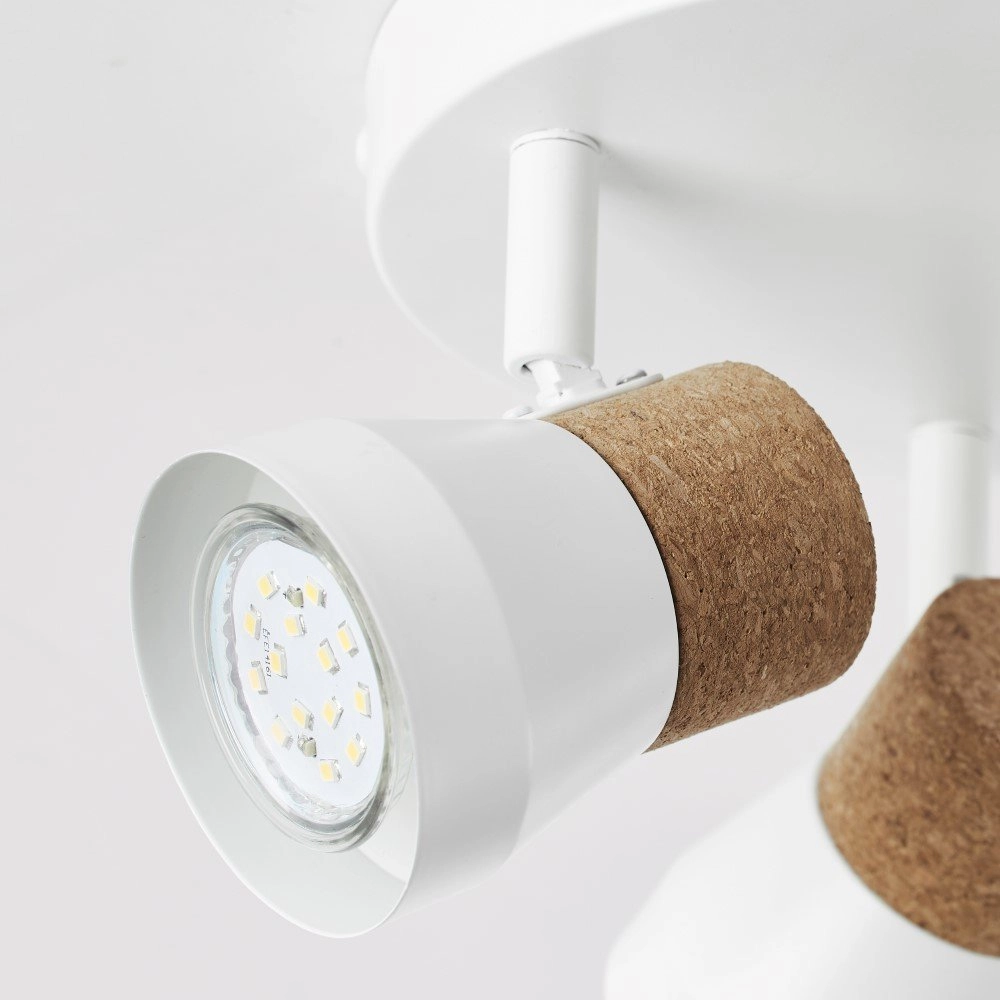 Cork ceiling spot Moka 3-light Brilliant 4004353321177