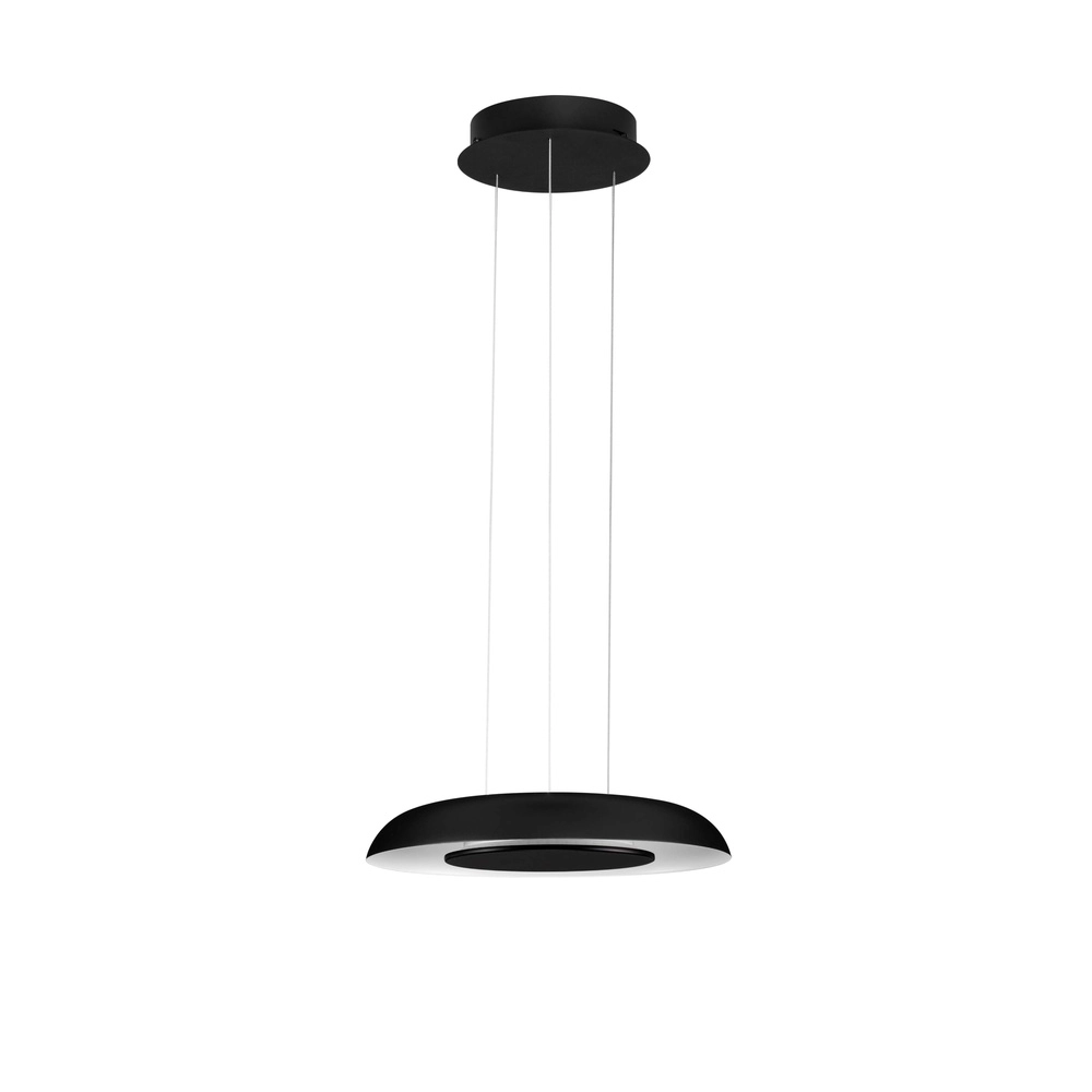 Modern pendant lamp Epos Ø 40cm black with white Lyora 5212017463234