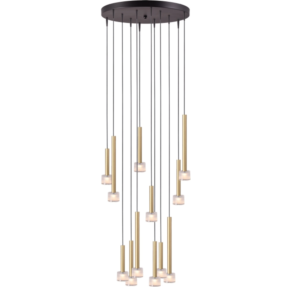 Led pendant light Fabro 12-lights - matte gold