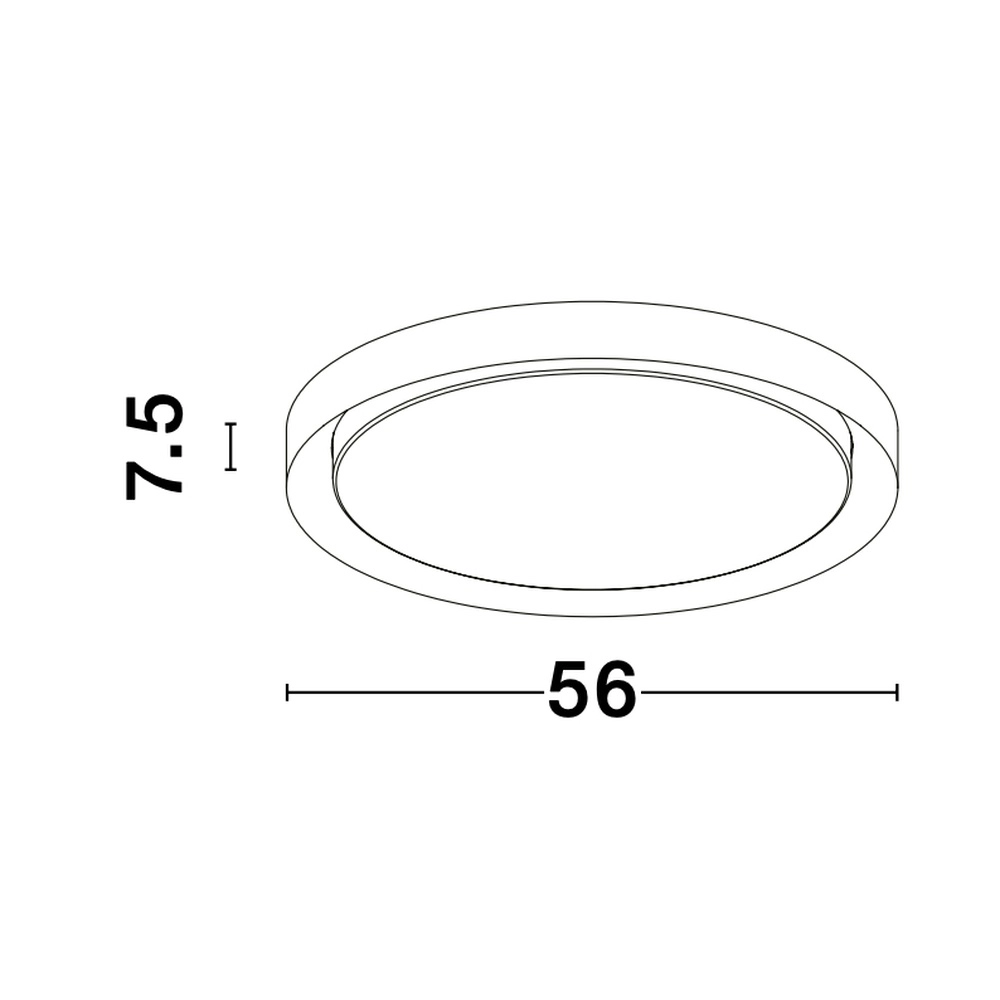 Ceiling light Troy white Ø 56cm Lyora 5212017425805