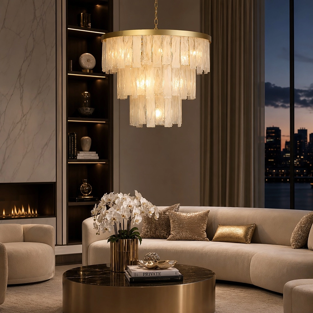Pendant lamp Formalux Ø 65cm gold