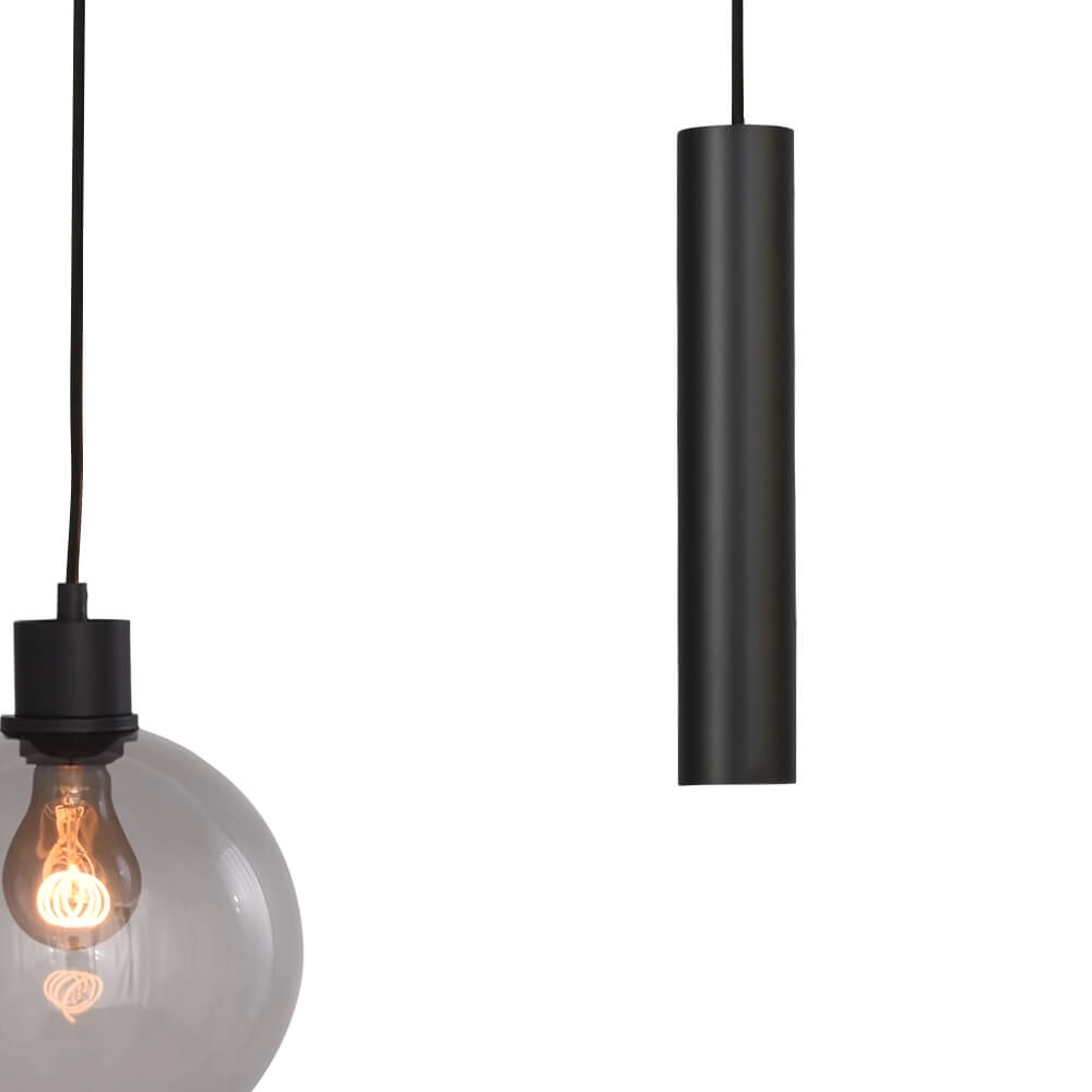 Hanging lamp Lazise 3x Ø 20cm and 2x GU10 black Masterlight 8718121303512