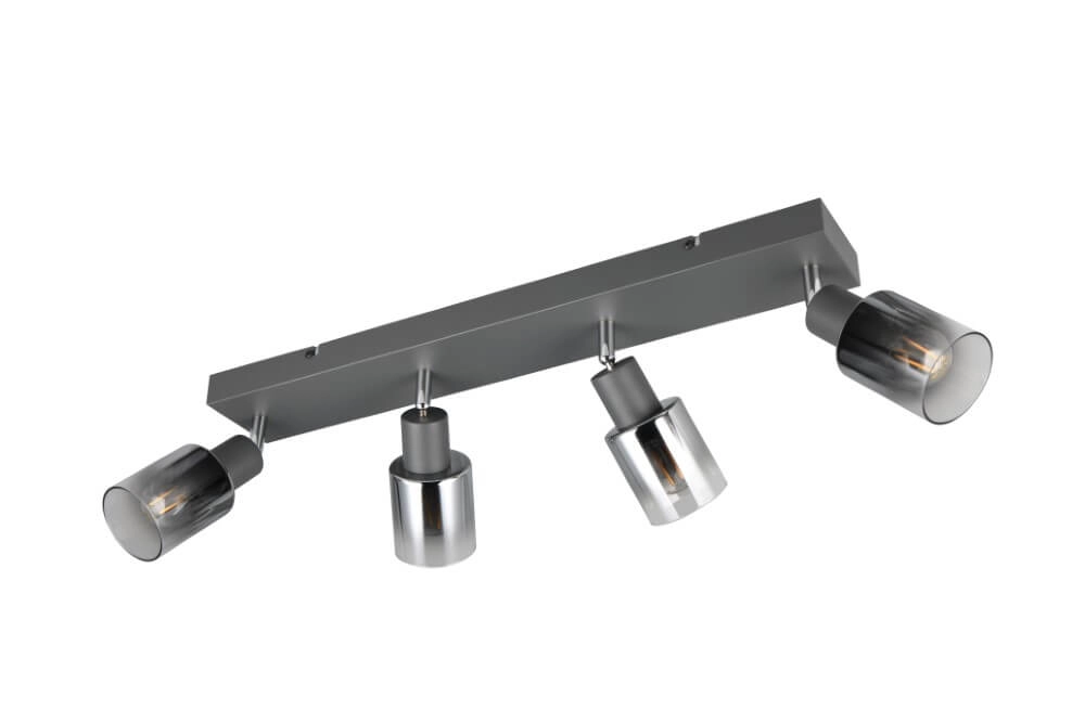 4-light ceiling lamp Cadiz black Trio 4017807615784