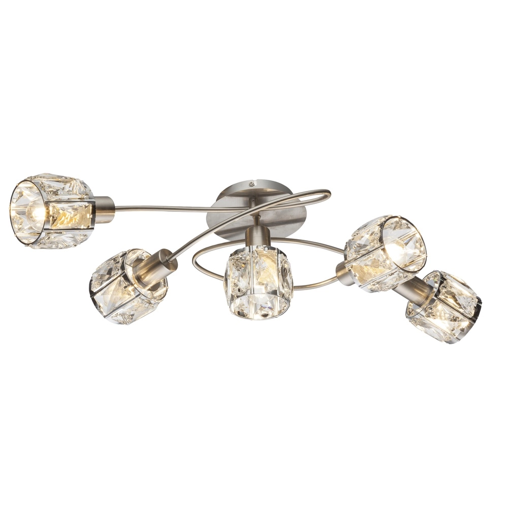 Ceiling lamp Kris 5-light nickel