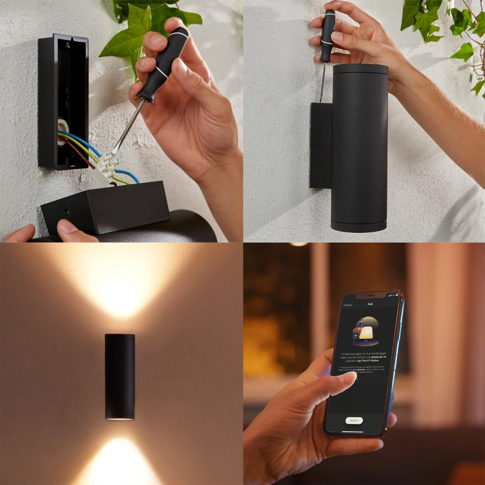 Outdoor lamp Up - Down Hue Appear Black Philips 8718696174371