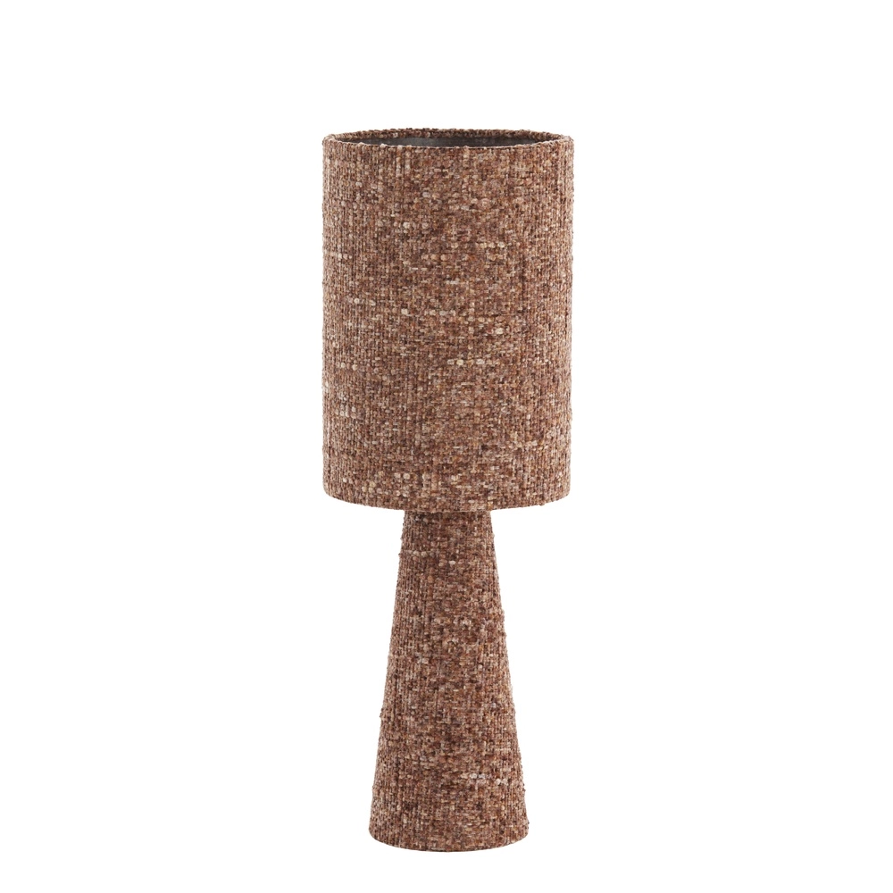 Boucle table lamp Micky 58cm - burgundy