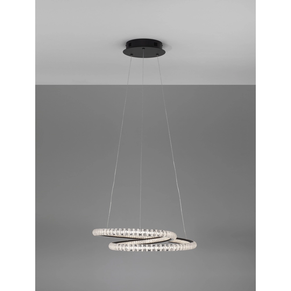 Design pendant lamp Ginevra black Ø 48cm Lyora 5212017433480
