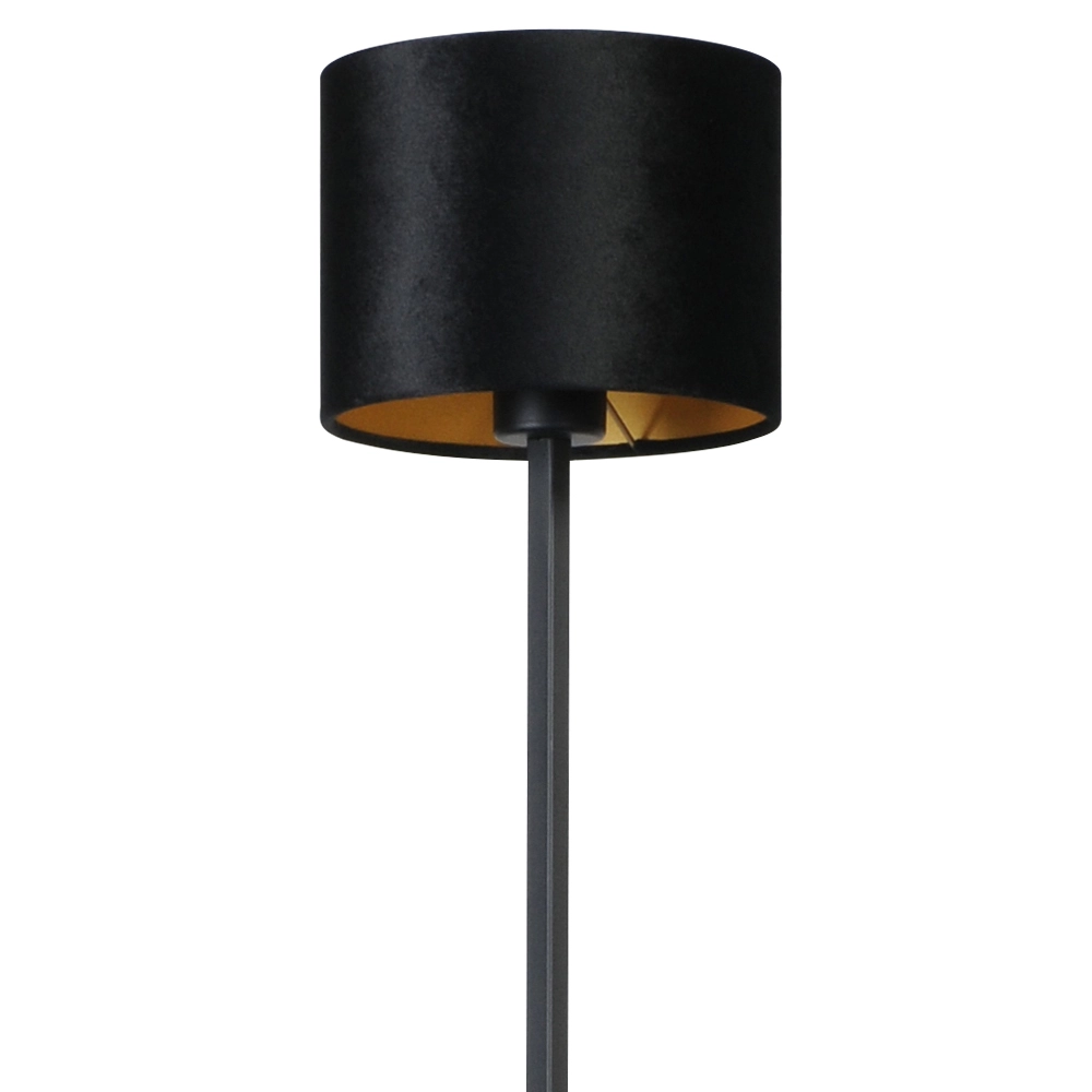 Black floor lamp Venus 175cm with black lampshade Masterlight 8718121204291
