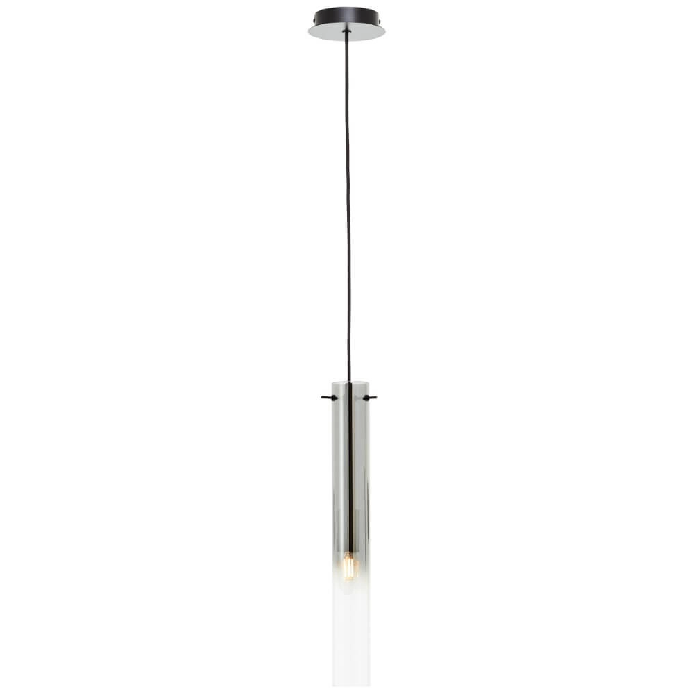 Hanging lamp Glasini black with smoke glass Brilliant 4004353429552