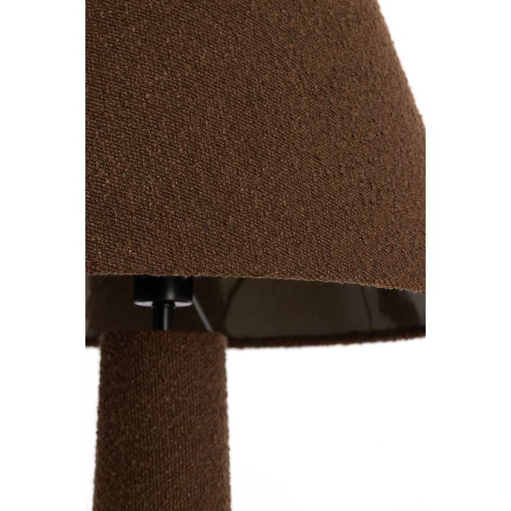 Floor lamp Devia Ø 50cm - bouclé - brown Light & Living 8717807759520
