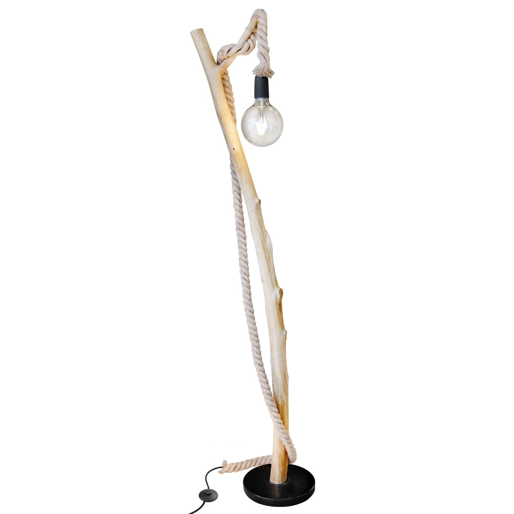 Country floor lamp Nerida wood