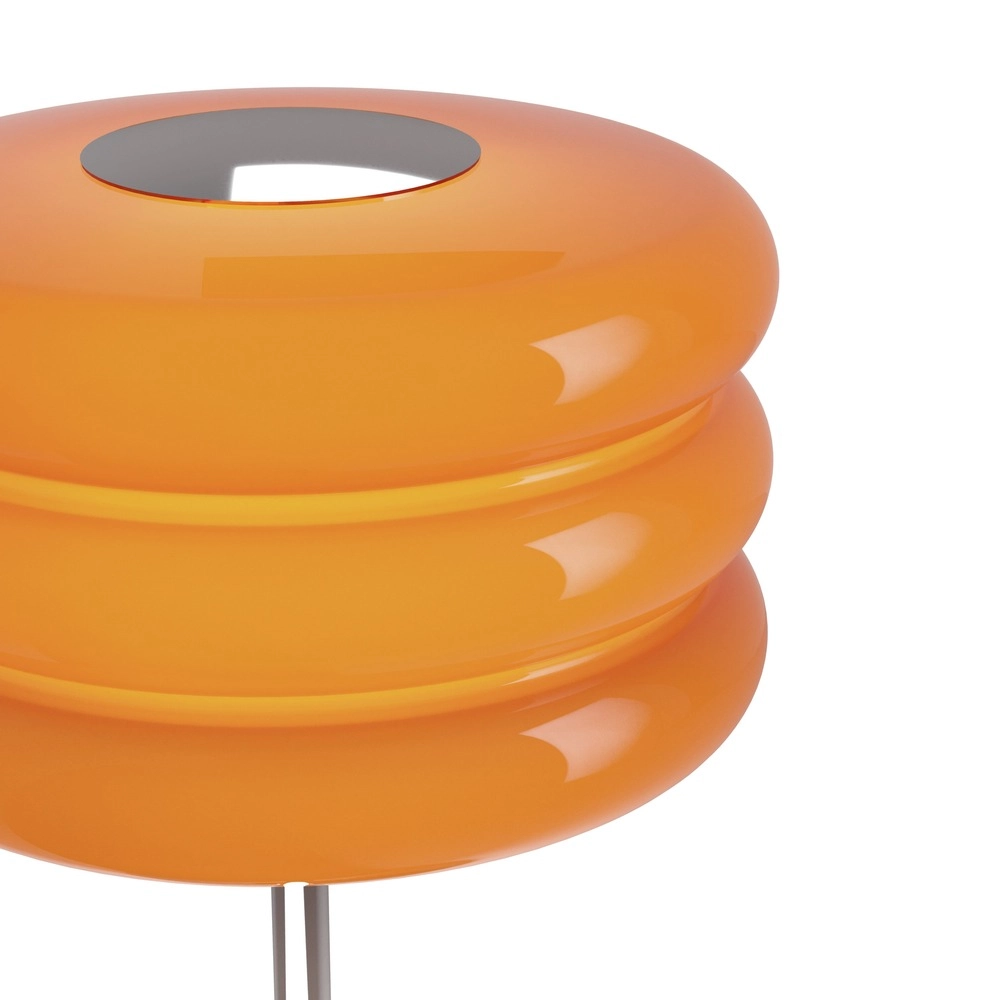Design table lamp Tortora chrome with orange Ø 20cm