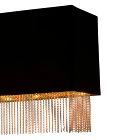 Black pendant lamp Fringe Searchlight 5053423135540