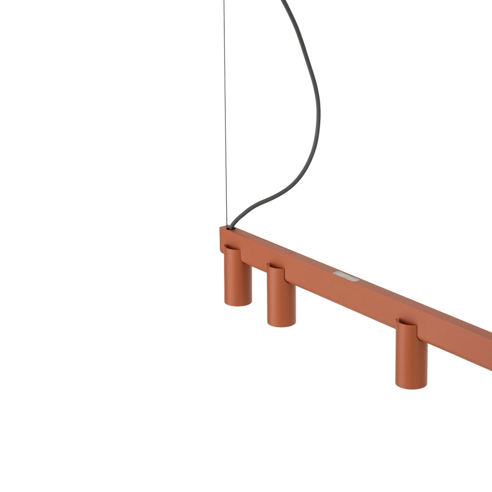 Design pendant lamp Fourty 8-light terracotta