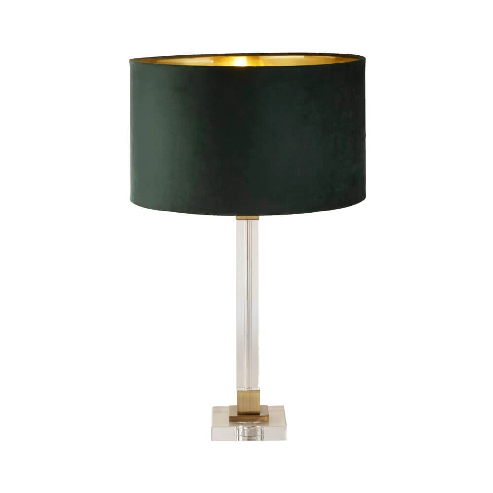 Design table lamp Scarborough gold with green cap Searchlight 5053423257020