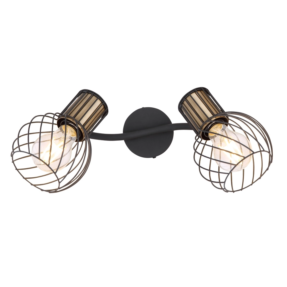 Ceiling lamp Argusto 2-light black Globo 9007371390717