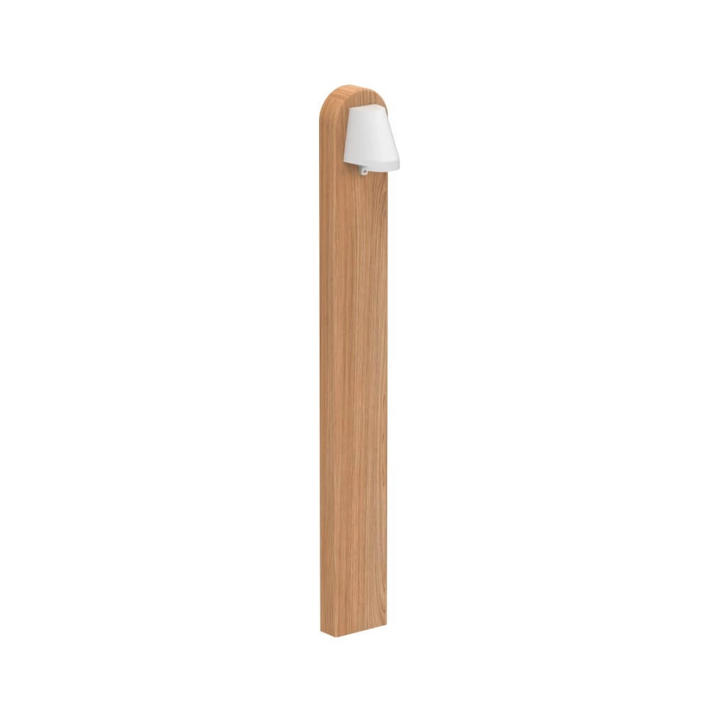 Wooden garden lamp Beamy Teak and white