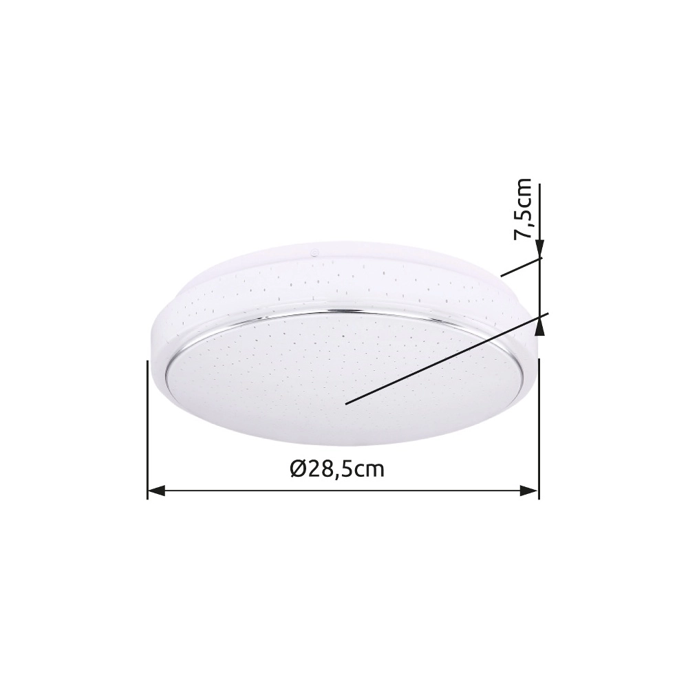 Design ceiling light Kalle Ø 28.5cm white Globo 9007371397778