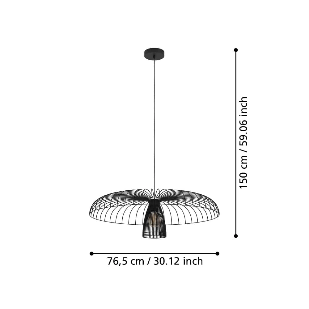 XL wire hanging lamp Champerico Ø 77cm Stars of Light 9008606243235