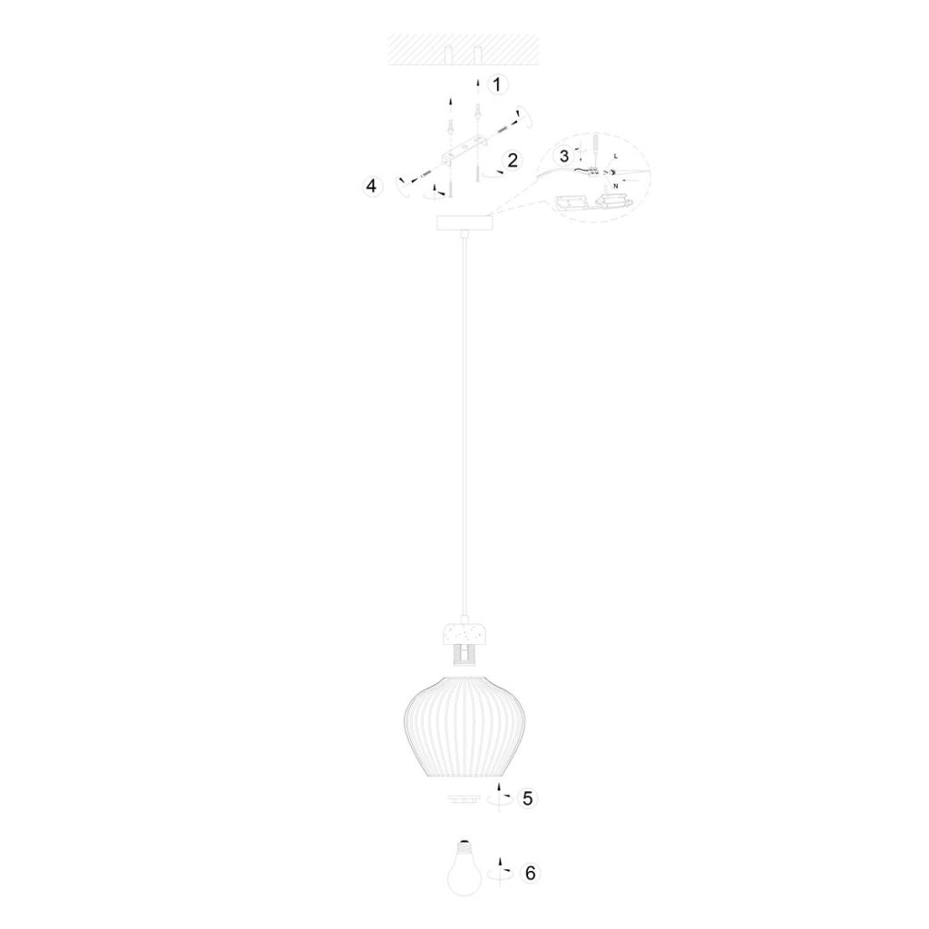 Pendant lamp Travino sand brown Ø21cm Steinhauer 8712746184365