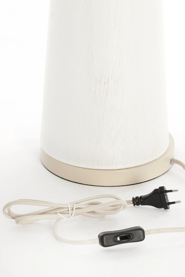 Japandi table lamp Fyon Ø 20cm cream with white Light & Living 8717807730666