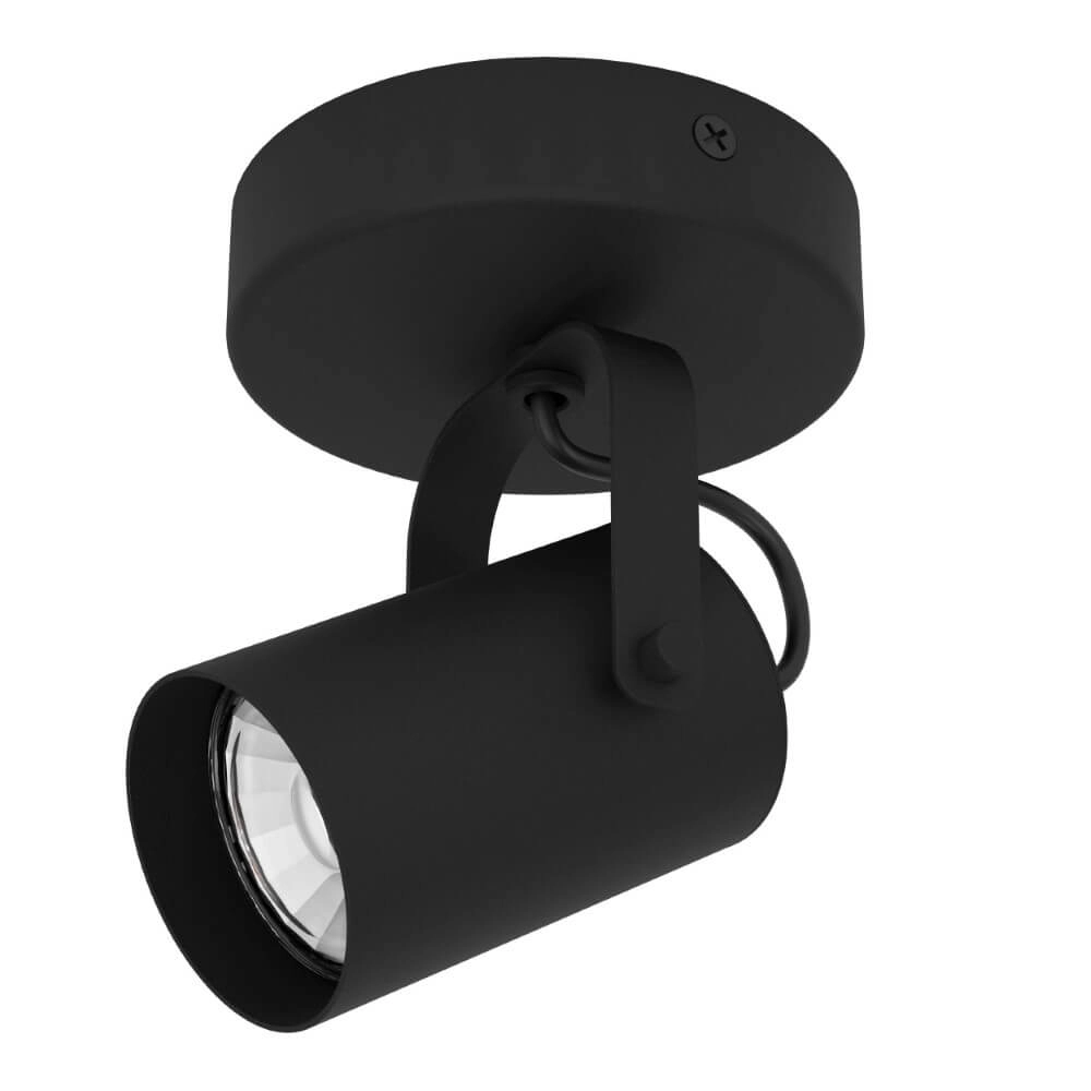 Black surface-mounted spotlight Sorego