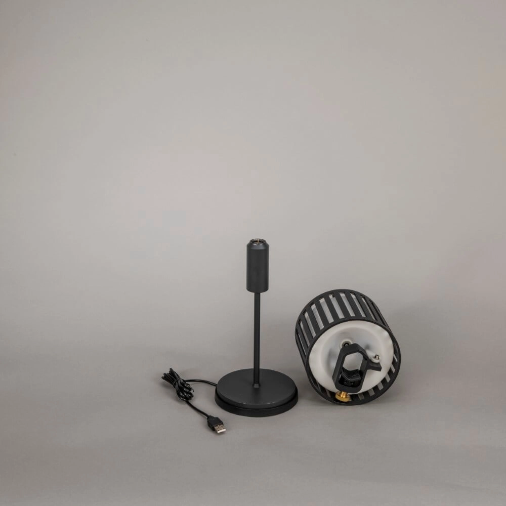 Unique table lamp Bottle Black rechargeable KonstSmide 7318308377520
