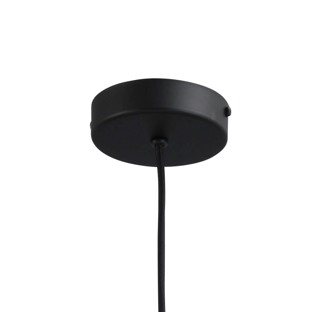 Hanging lamp black Porto with Nicolette red glass - Ø 20cm Masterlight 8718121269375
