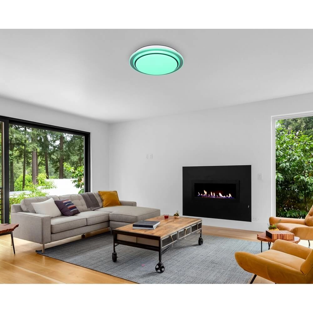 Ceiling light Foppa white Ø 40cm Globo 9007371438563