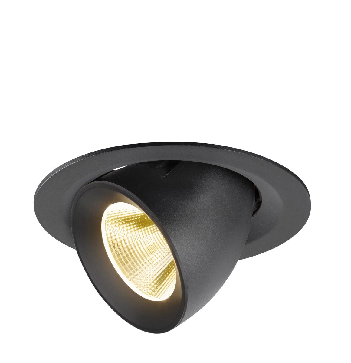 Recessed spotlight Numinos Gimble M black 3000K - 20deg