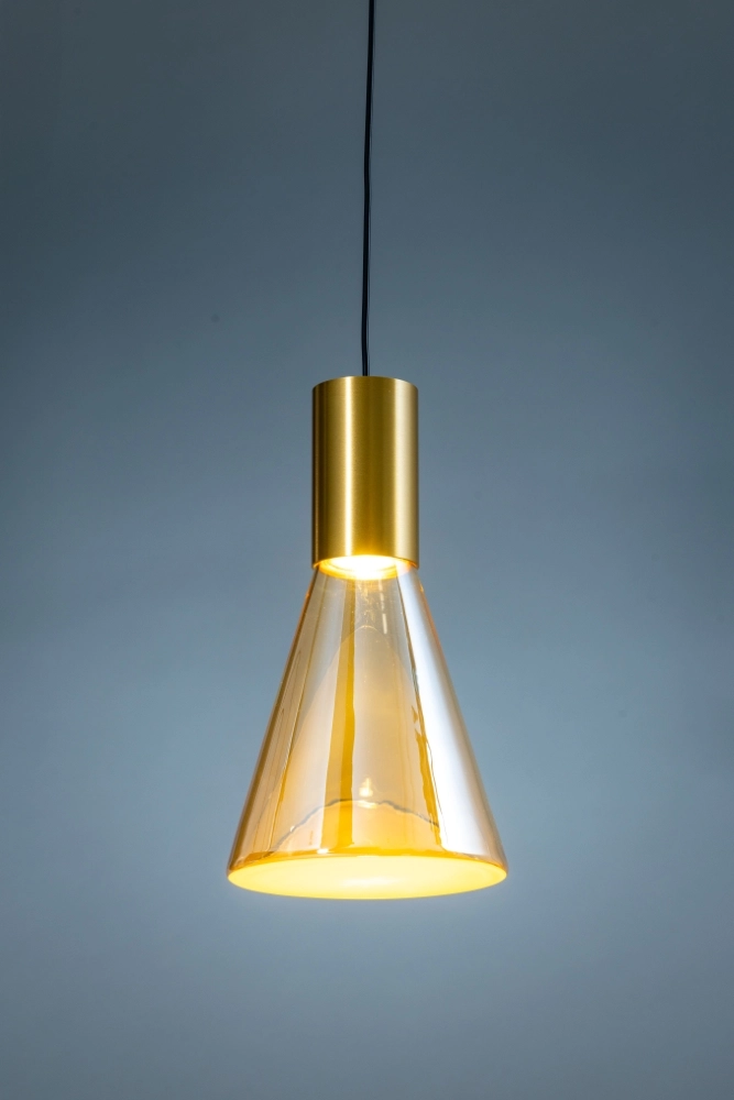 6-light vide lamp Lisa Gold with amber glass ETH 8720195310204