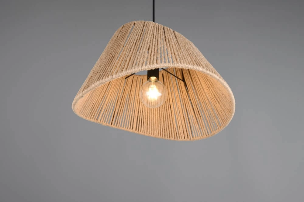 Japandi pendant lamp Valerie rattan Ø 52cm Trio 4017807637380