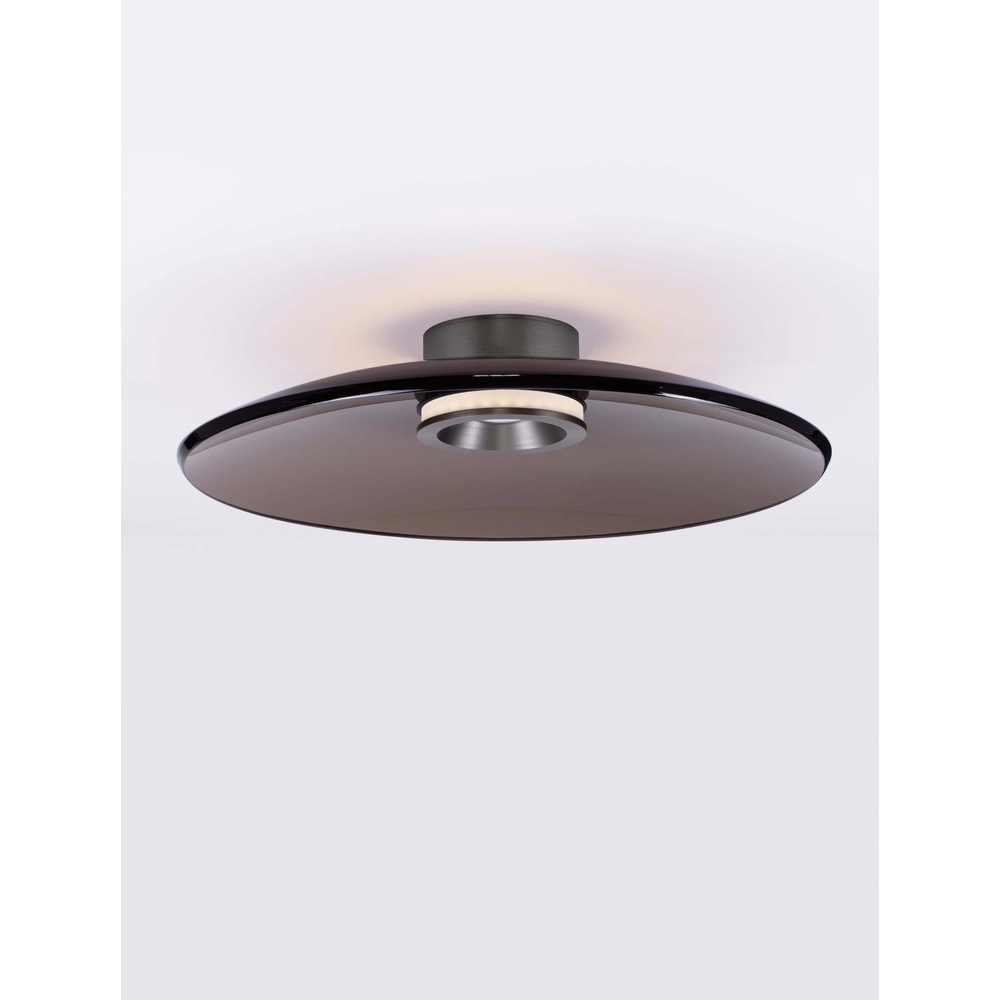 Ceiling lamp Esti brown glass Ø 50cm