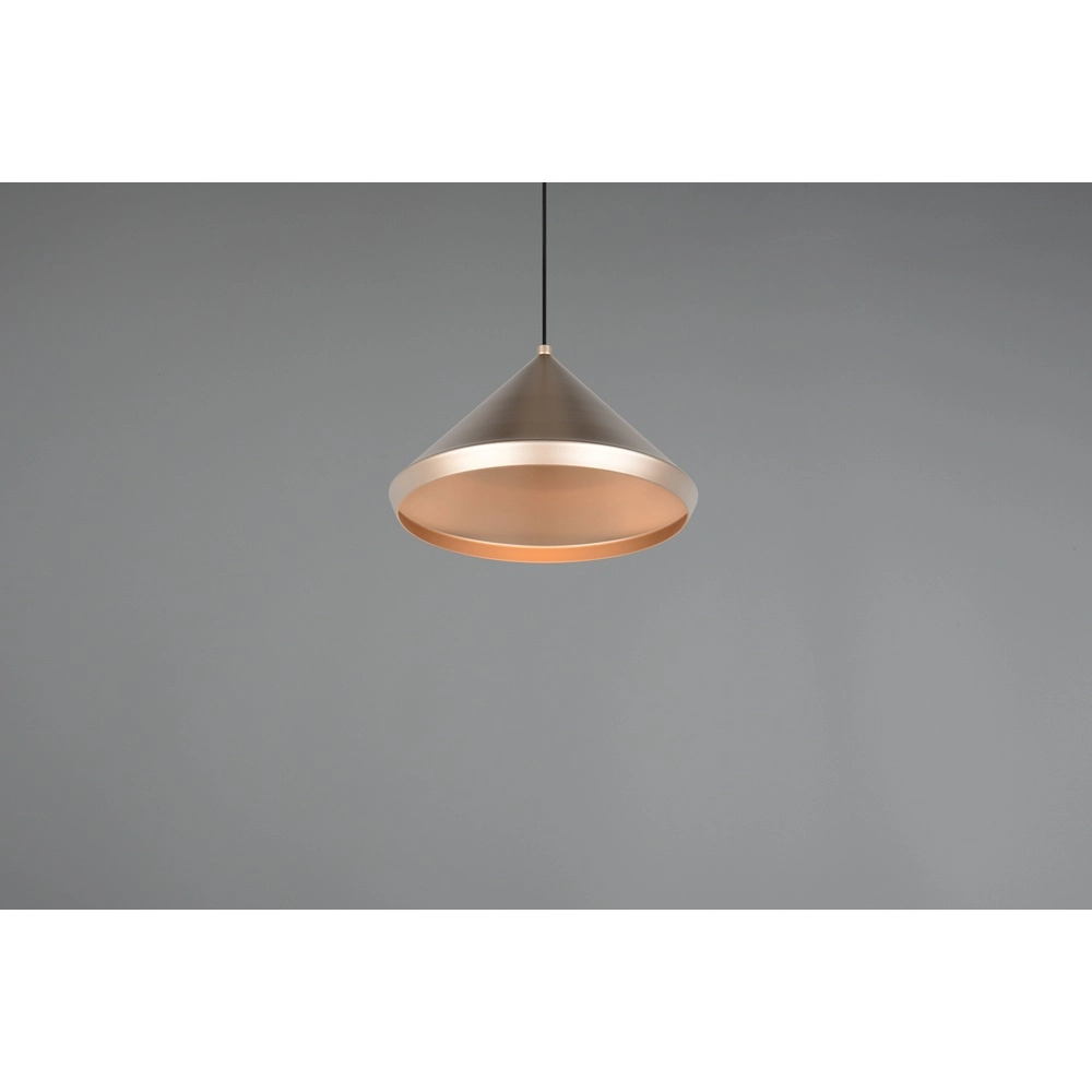 Modern pendant lamp Laguna Ø 18cm coffee brown Trio 4017807671070