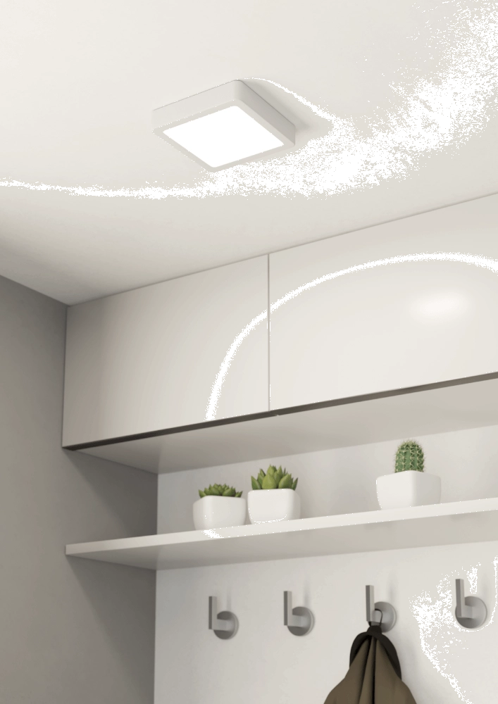 White ceiling lamp Fueva 5 16 by 16cm Eglo 9008606244898