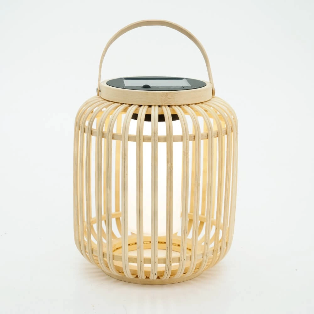 Solar table lamp Marliano Rattan straight