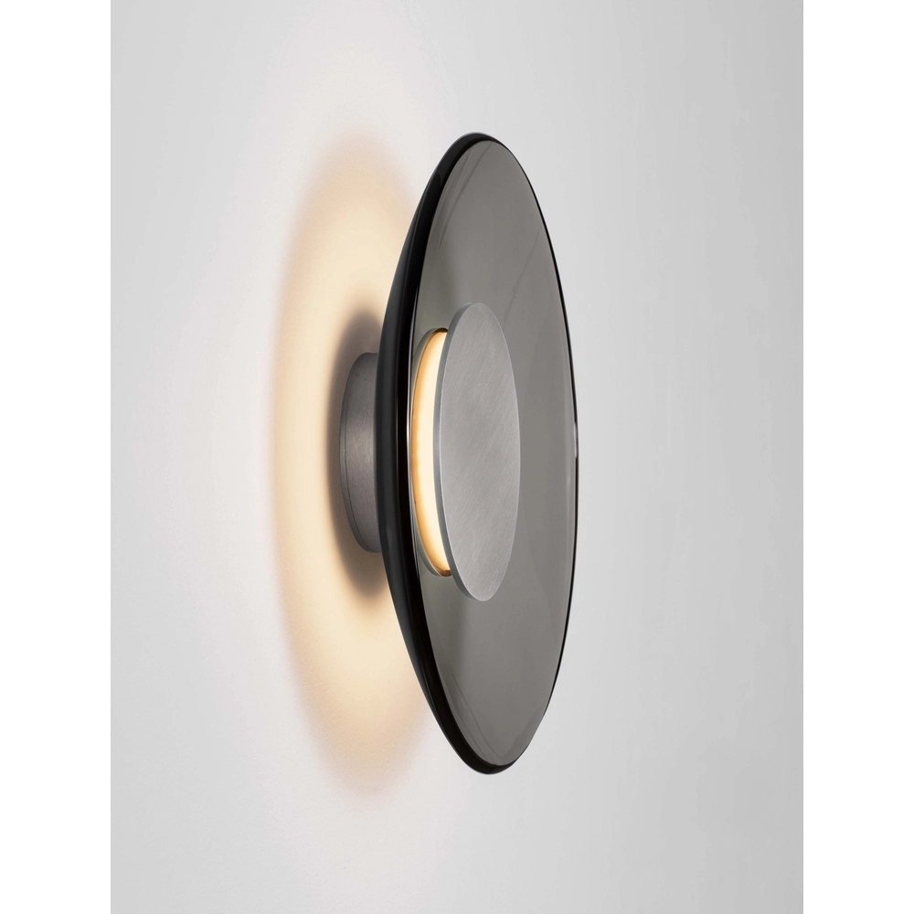 Wall lamp Esti smoke glass Ø 32cm