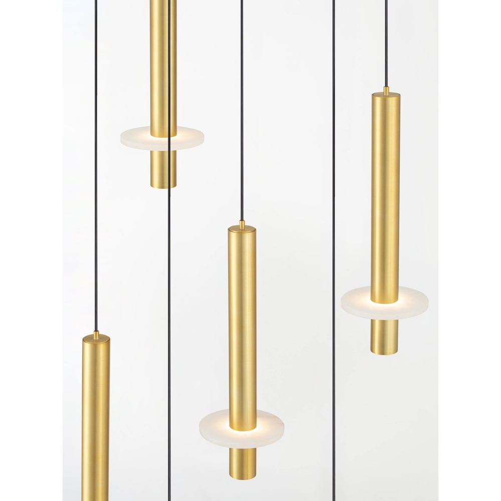 Design pendant lamp Noemi gold with white Ø 47cm Lyora 5212063503311