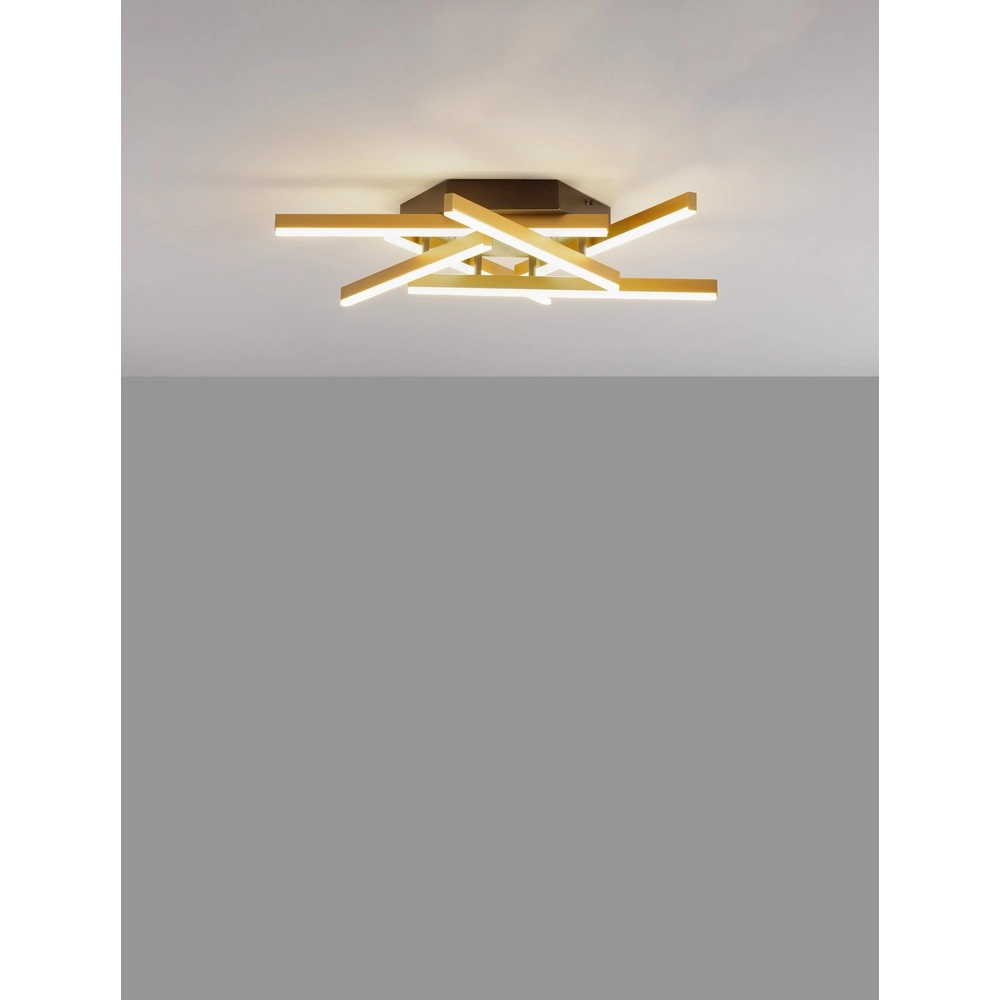 Ceiling lamp Hyde black with gold