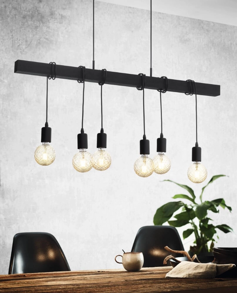 Black pendant lamp Townshend 6-light Eglo 9002759440626